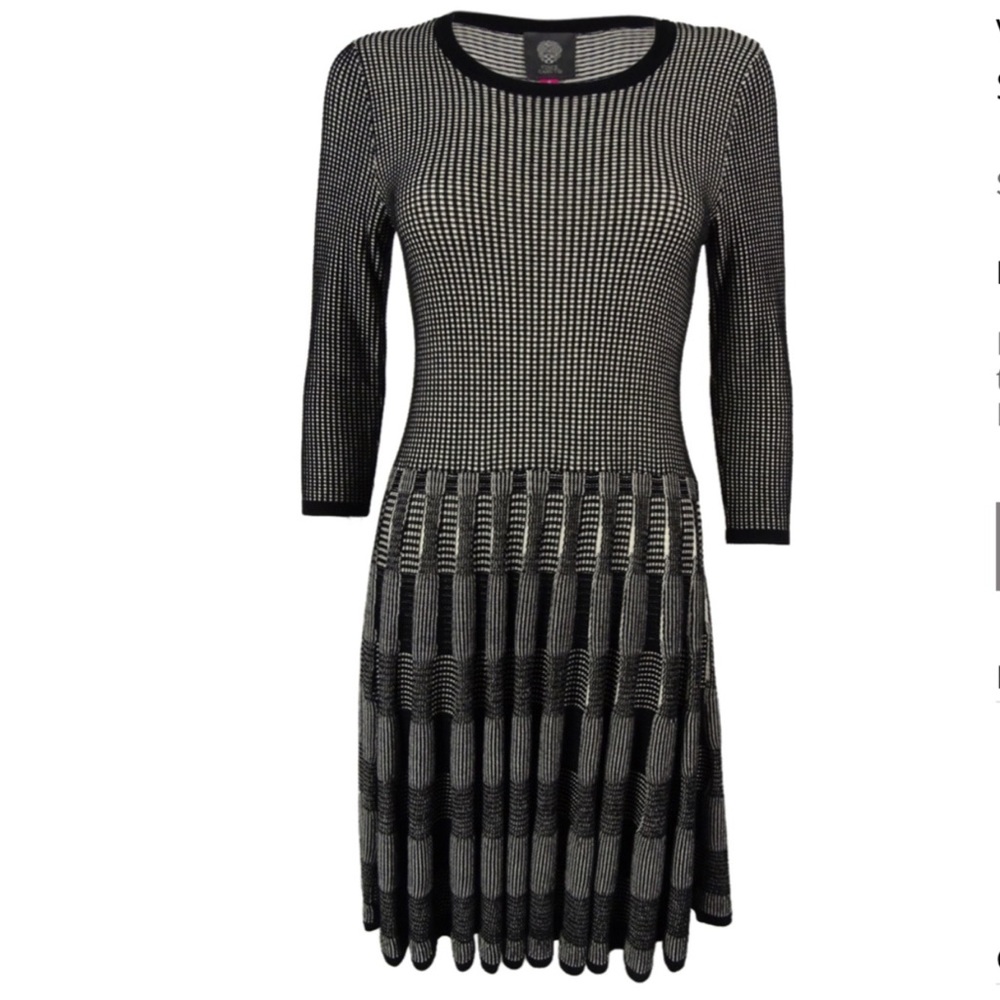 VINCE CAMUTO FIT & FLAIR SWEATER DRESS